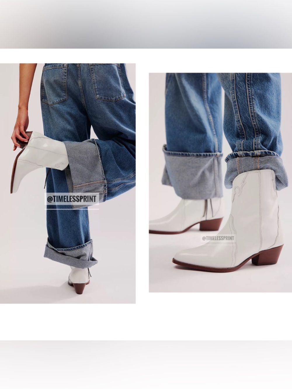 FREE PEOPLE New Frontier Western Boot IN Parent White
